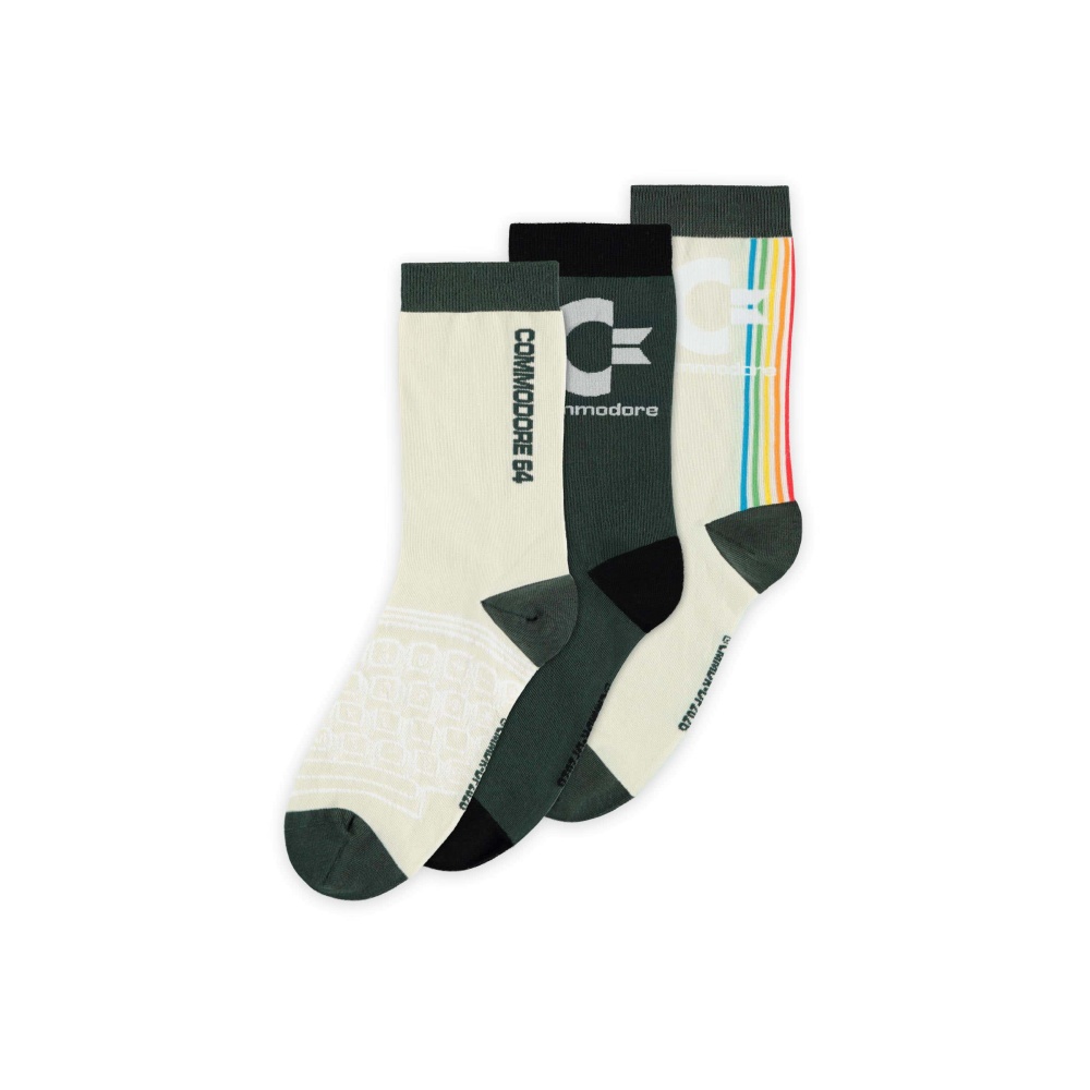 Commodore 64 - Crew Socks (3Pack) Socken - Mehrfarben